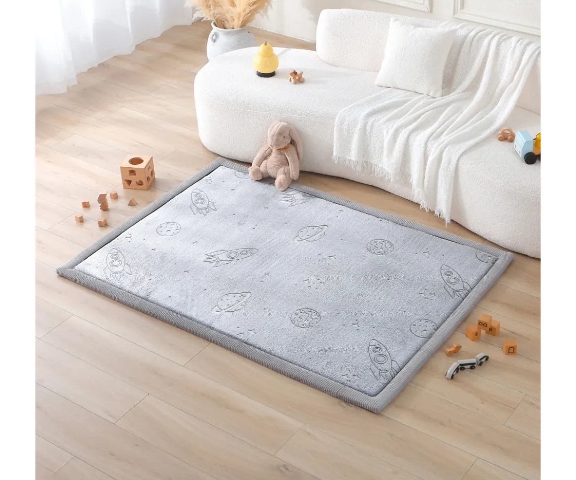 Alfombra Infantil Brilla en la Oscuridad Planet 170 x 120 cm