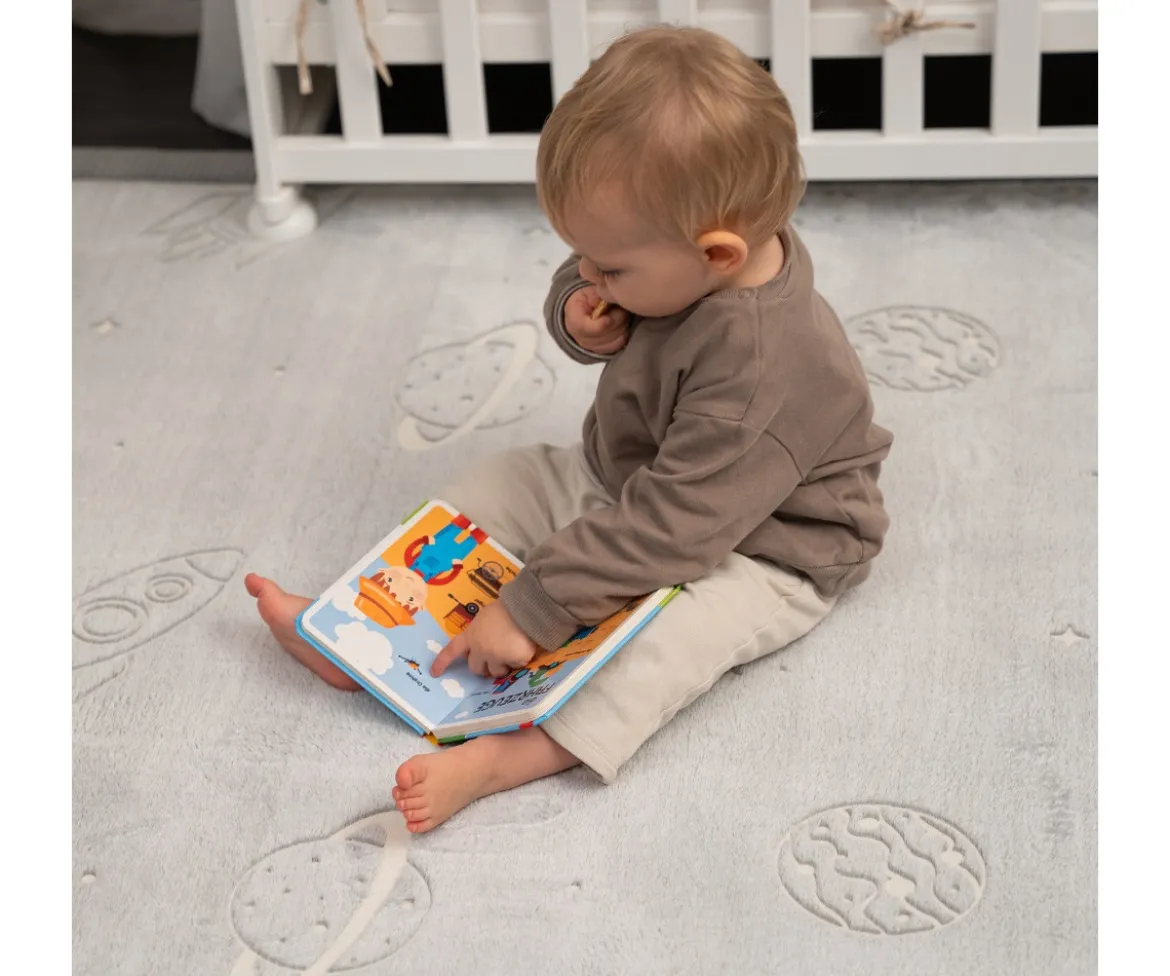 Alfombra Infantil Brilla en la Oscuridad Planet 170 x 120 cm