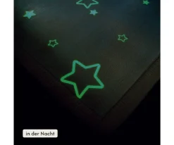 Alfombra Infantil Brilla en la Oscuridad Stars 170 x 120 cm