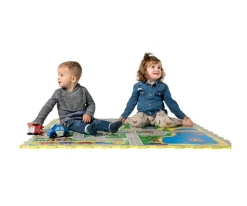 Alfombra Puzzle Ciudad 120 x 120 cm