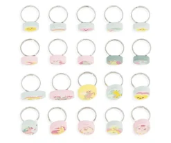 20 Anillos Ajustables de Unicornio