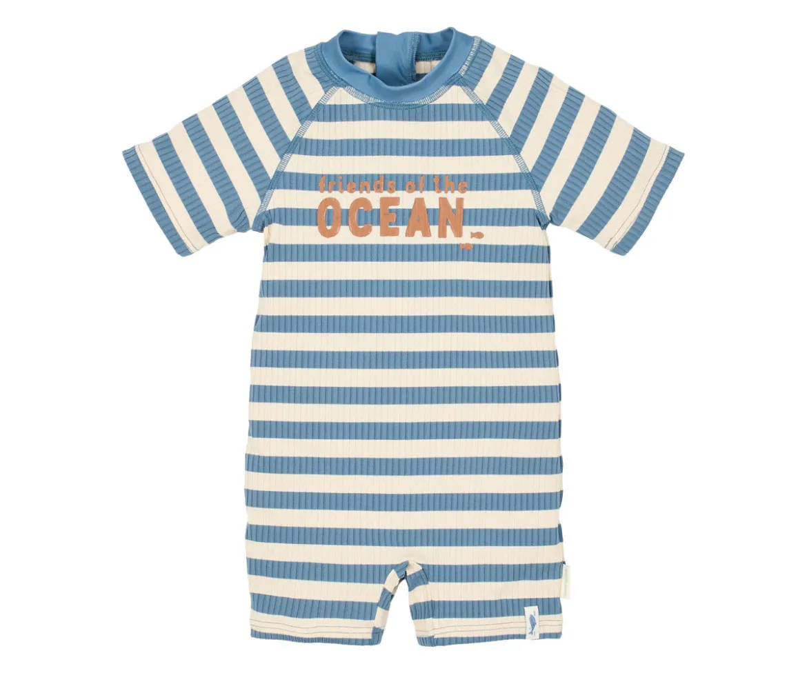 Bañador con Cremallera Ocean Blue Stripes