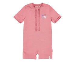 Bañador con Cremallera Pink Rose