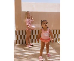 Bañador Cruzado con Volantes Stripes Bloom & Blush