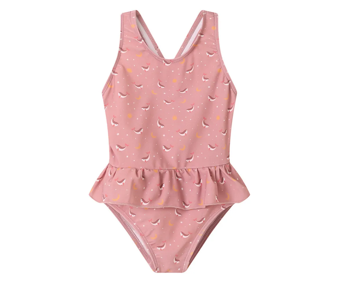 Bañador Cruzado con Volantes Whale Pink