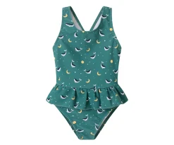Bañador Cruzado con Volantes Whale Teal