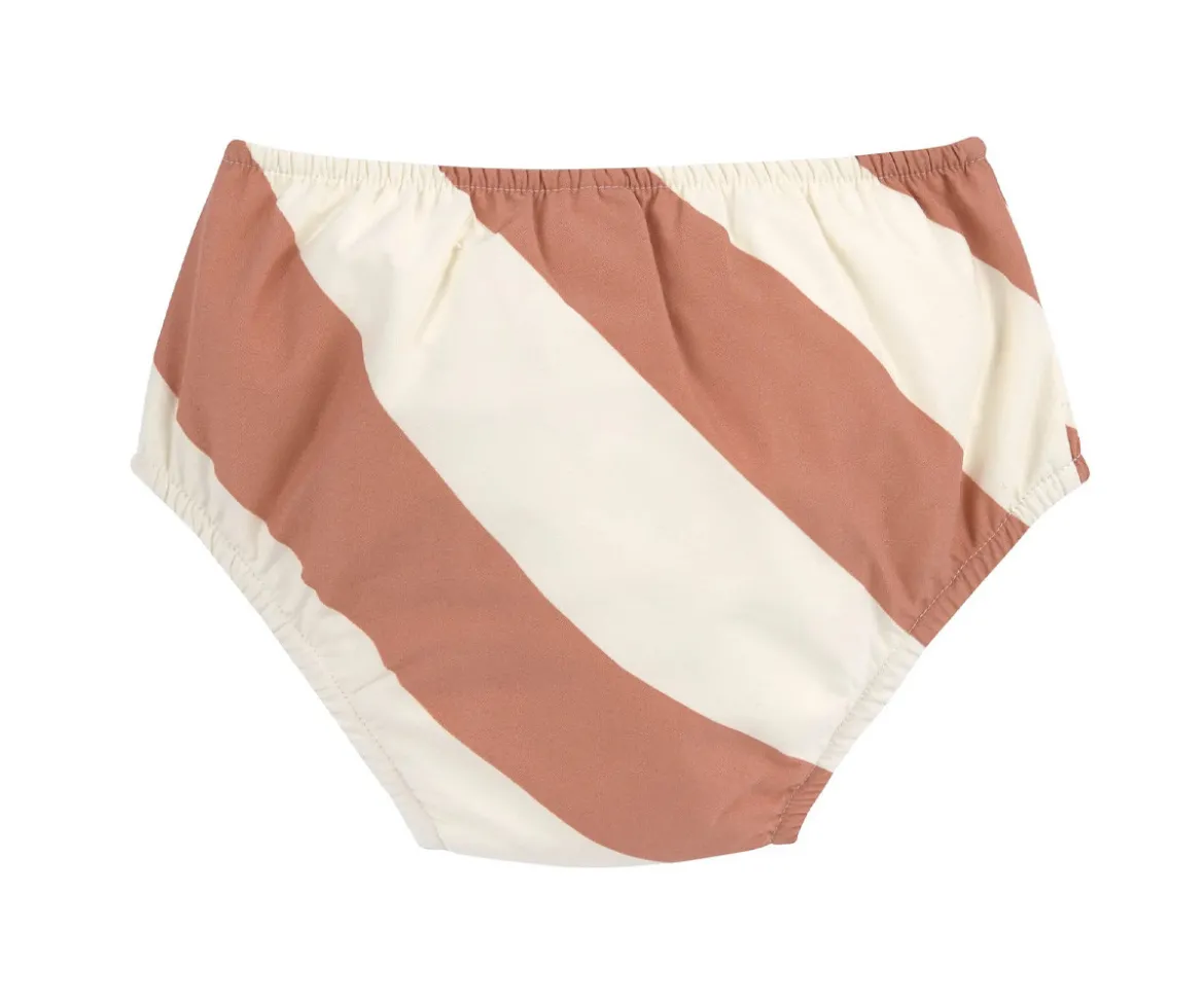 Bañador Pañal Stripes Clay Sea Salt