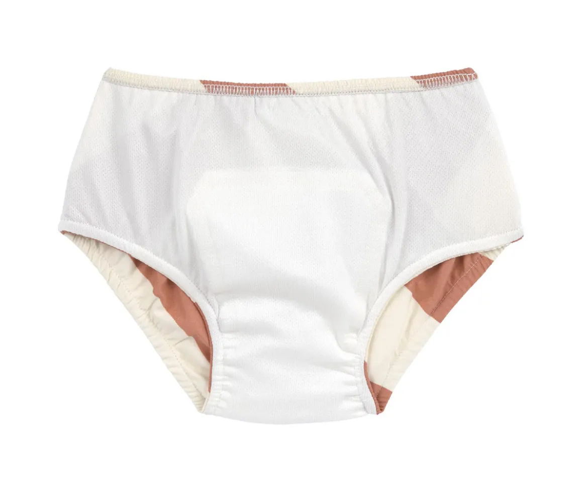 Bañador Pañal Stripes Clay Sea Salt