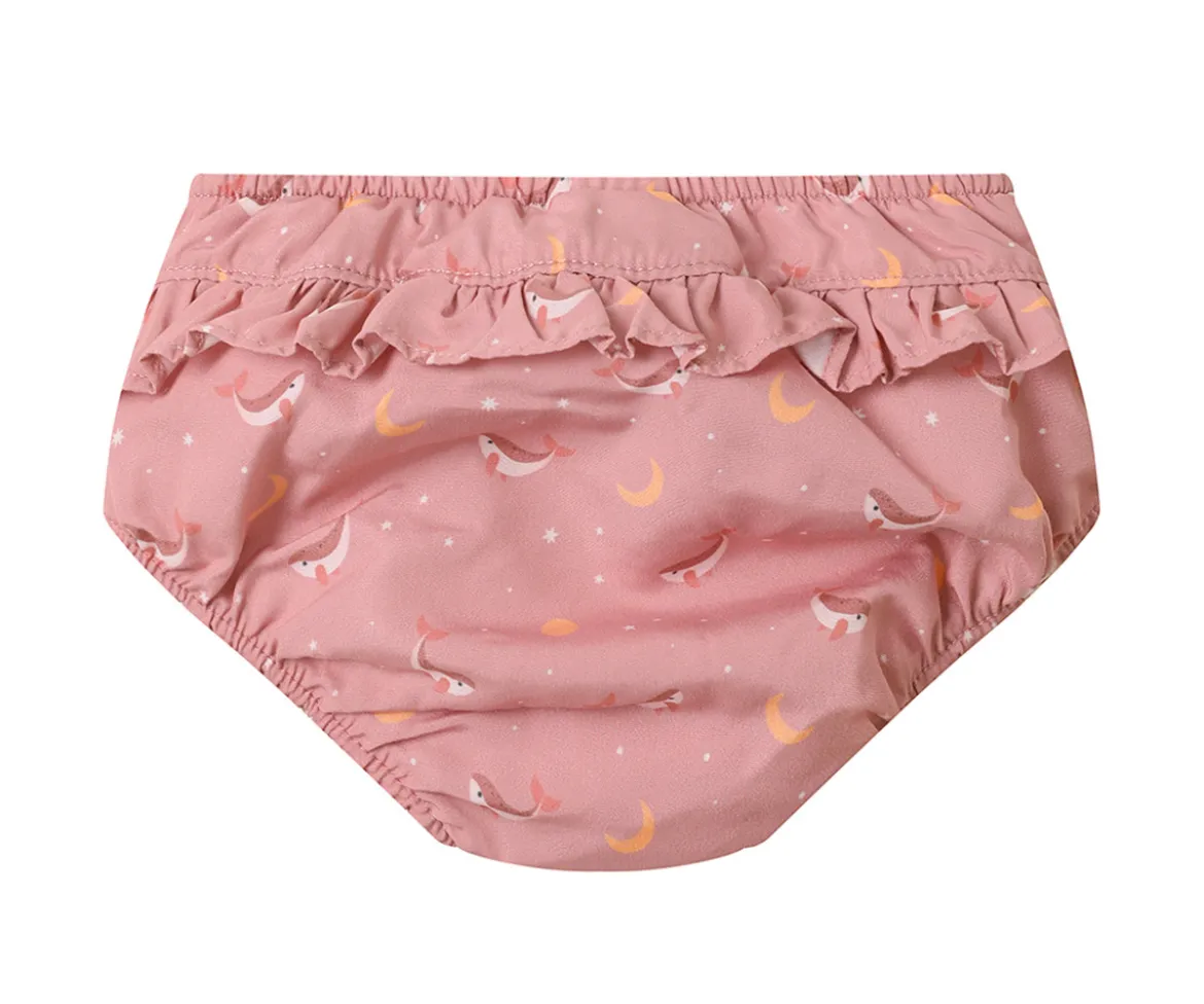 Bañador Pañal Volantes Whale Pink