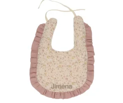 Babero Algodón con Volante Wild Flower Personalizable
