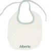 Babero Algodón Rainbow Dots Verde Personalizable