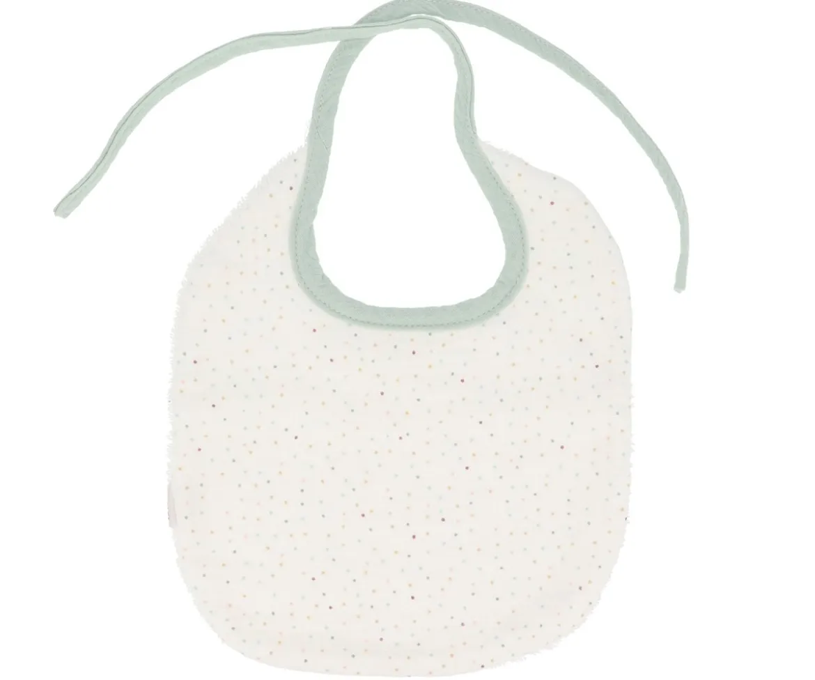 Babero Algodón Rainbow Dots Verde Personalizable