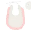 Babero Algodón Volante Rainbow Dots Rosa Personalizable
