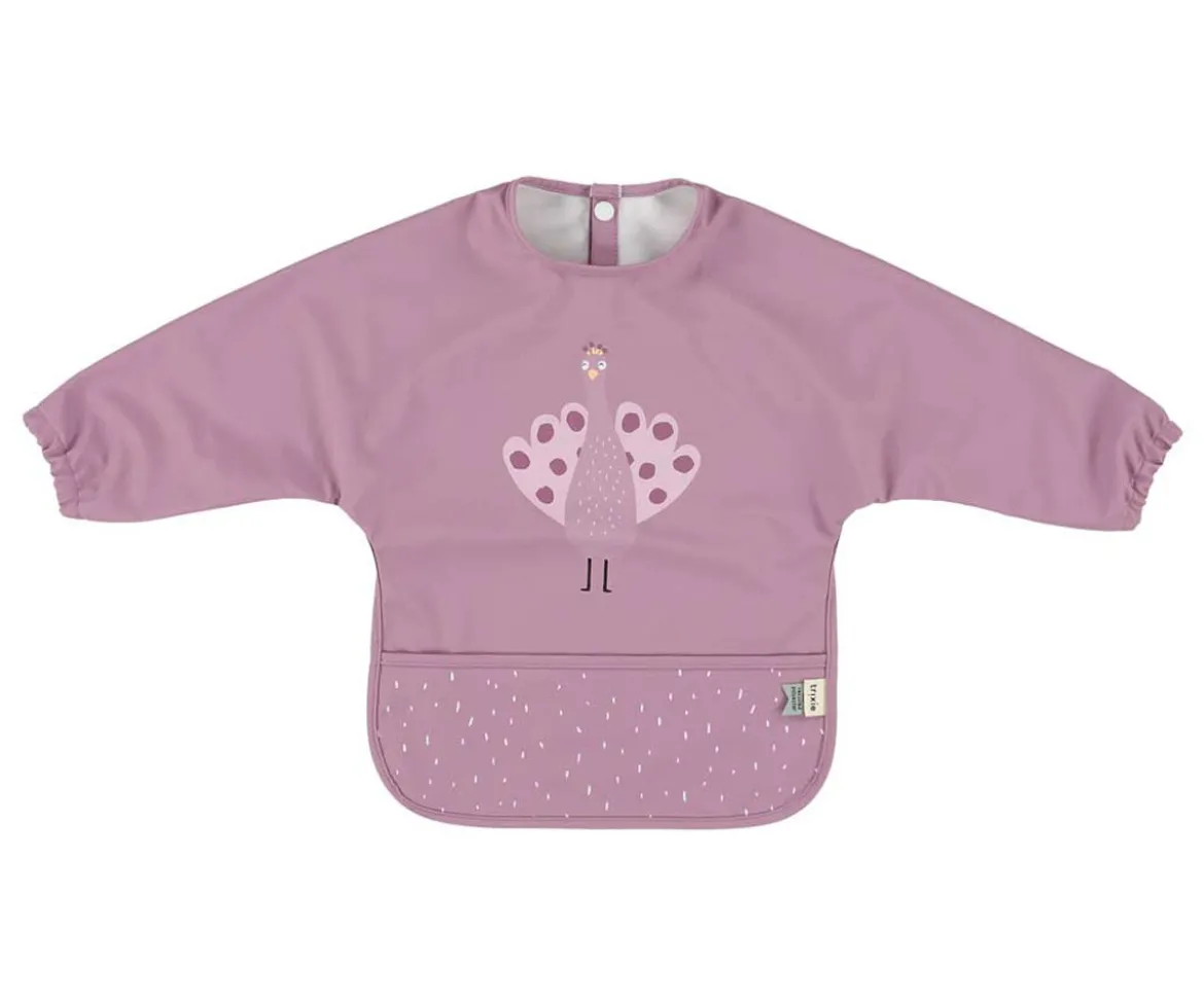 Babero Con Mangas Impermeable Mrs. Peacock Personalizable