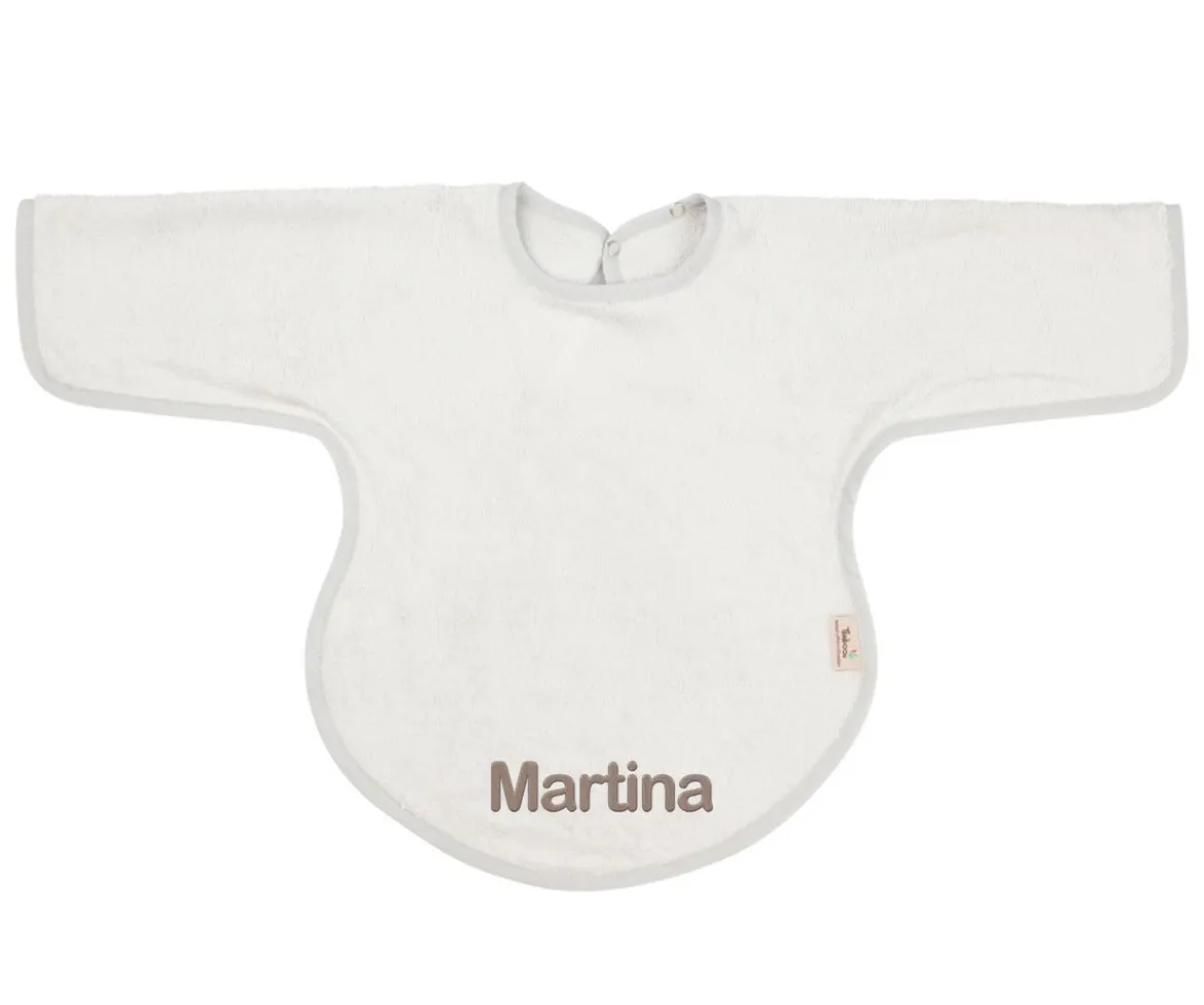 Babero con Mangas Silver Grey Personalizable