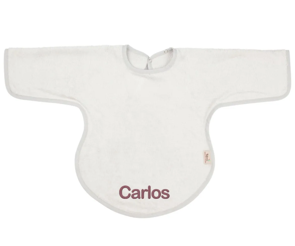 Babero con Mangas Silver Grey Personalizable