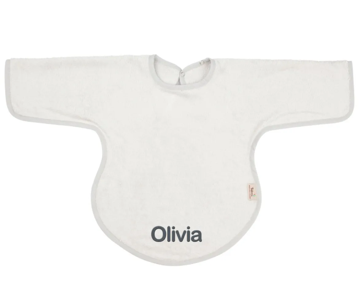 Babero con Mangas Silver Grey Personalizable