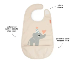 Babero con Velcro Celebration Sand