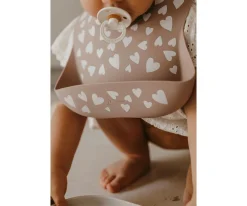 Babero de Silicona Fall in Love Taupe