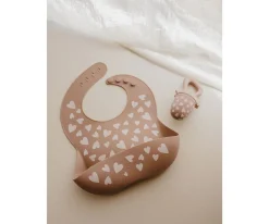 Babero de Silicona Fall in Love Taupe