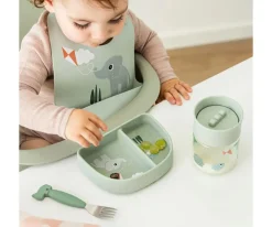 Babero de Silicona Playground Green