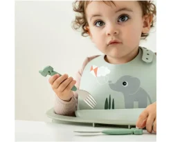 Babero de Silicona Playground Green