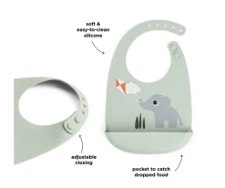 Babero de Silicona Playground Green