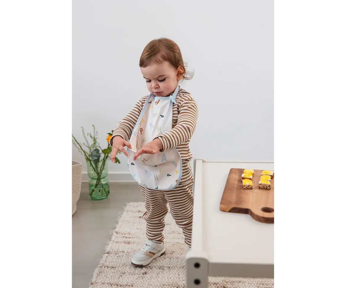 Babero Impermeable Extra Grande Happy Fruits Light Blue
