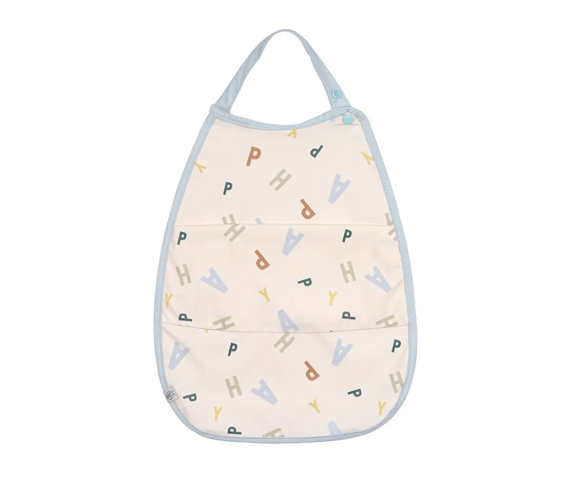 Babero Impermeable Extra Grande Happy Fruits Light Blue