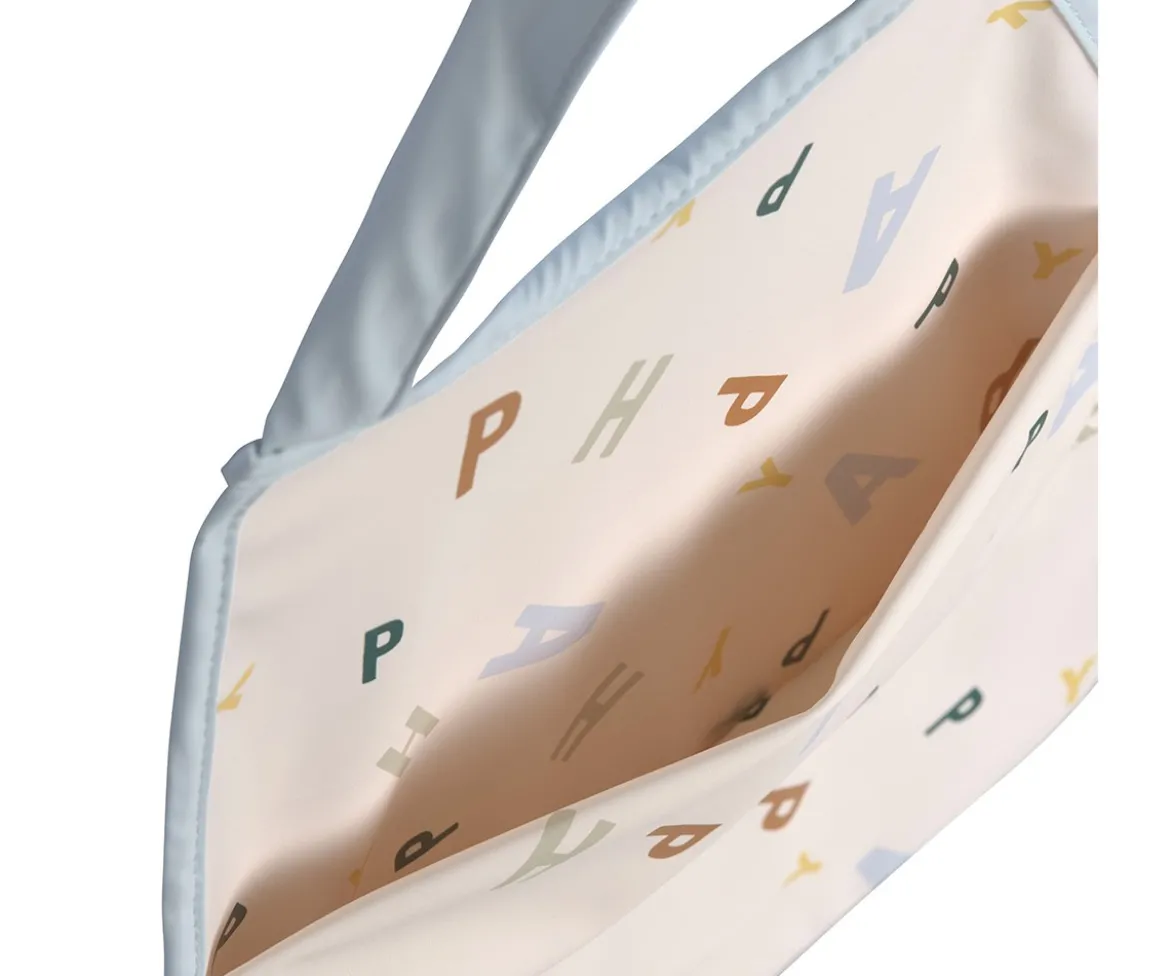 Babero Impermeable Extra Grande Happy Fruits Light Blue
