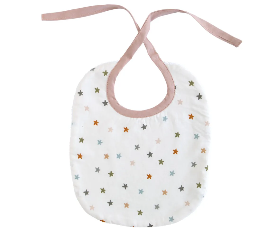 Babero Little Stars Pink Personalizable