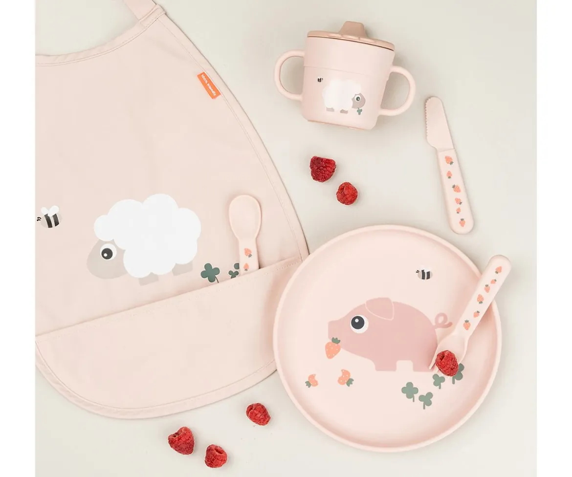 Babero Pull-Over Tiny Farm Powder