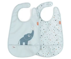 2 Baberos Deer Elphee Azul