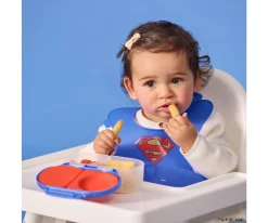 Babero Silicona Enrollable Superman