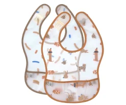 2 Baberos Impermeables Little Mateys Royal Blue