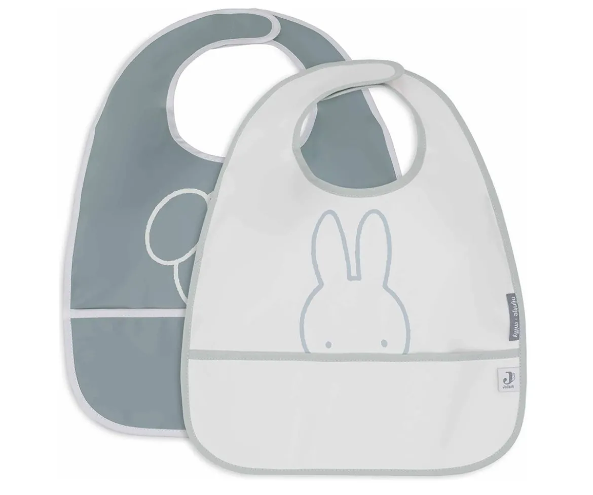 2 Baberos Impermeables Miffy Peekaboo Sea Green