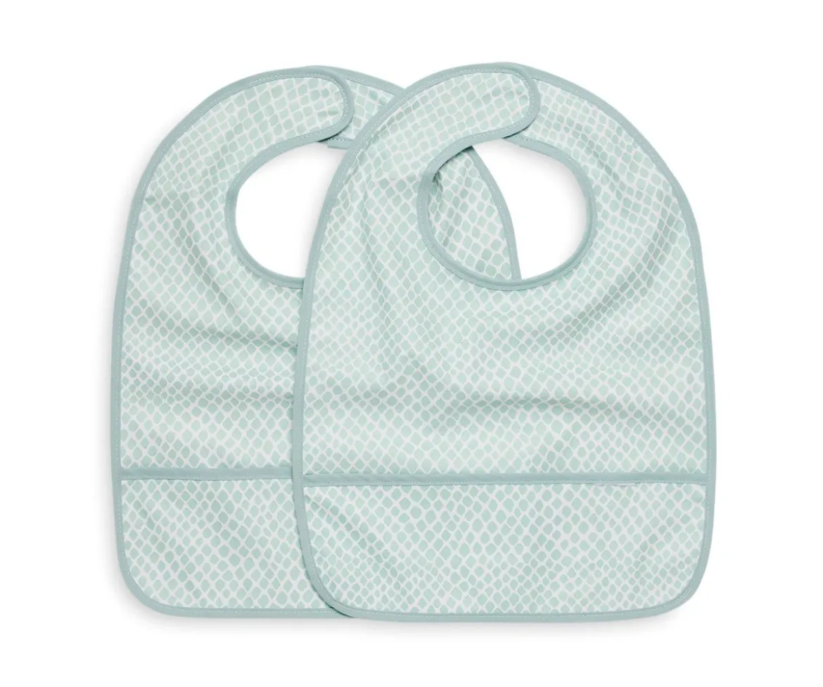 2 Baberos Impermeables Snake Soft Green