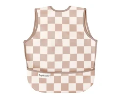 Babero Sin Mangas Impermeable Checkers Beige