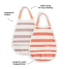 2 Baberos Pull-Over Stripes Papaya/Powder