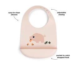 2 Baberos Silicona Tiny Farm Powder