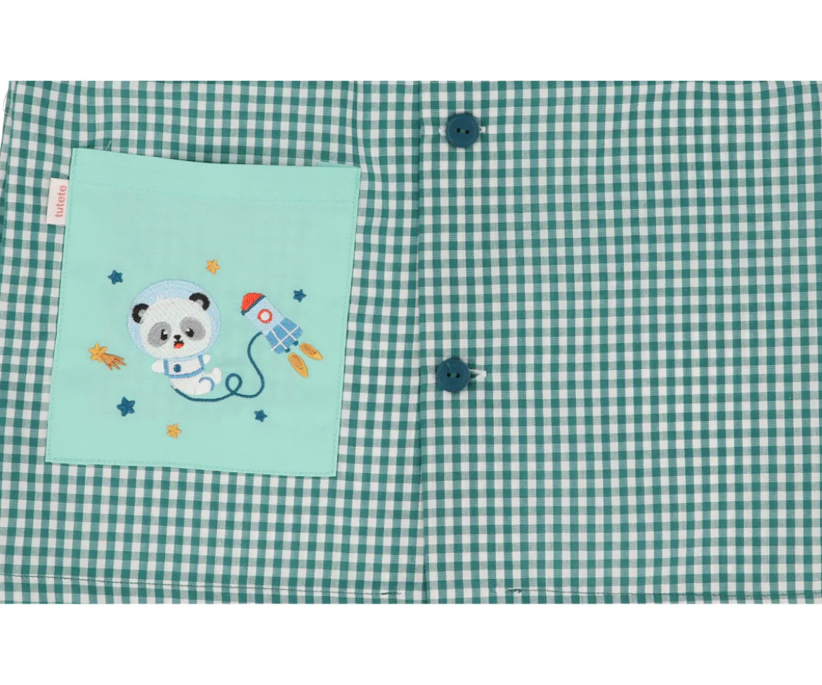 Babi Seber con Botones Pandas in Space Personalizable