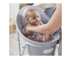 Bañera Shnuggle Gris Respaldo Blanco