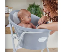 Bañera Shnuggle Gris Respaldo Blanco