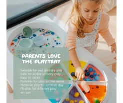 Bandeja Sensorial PlayTray con Compartimentos y Tapa Extraíbles