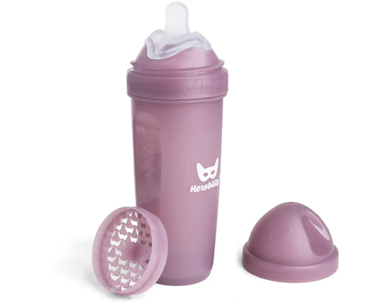 Biberón Anticólico Herobility Haw Rose 340ml