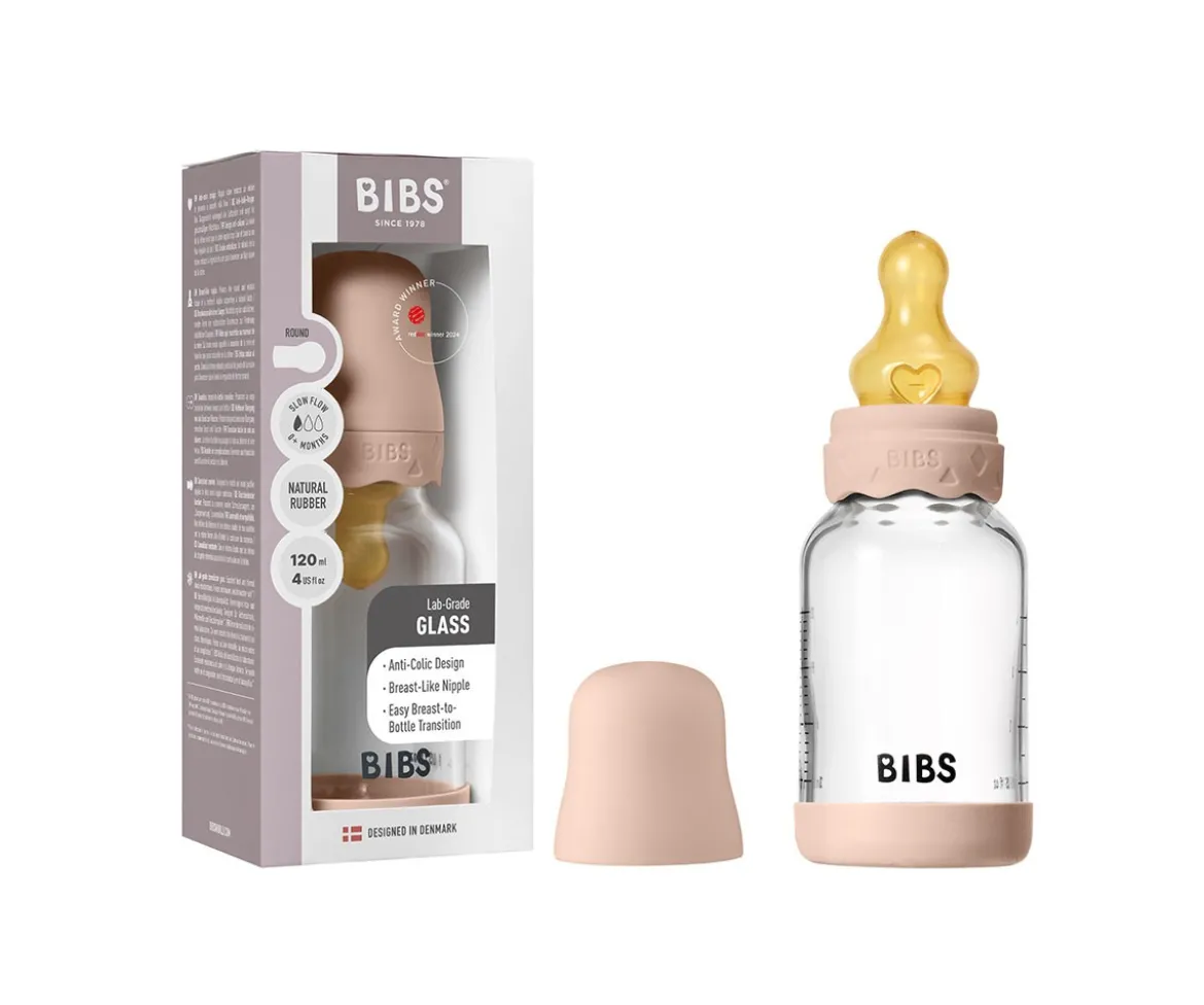 Biberón Cristal BIBS Boheme Blush 120ml