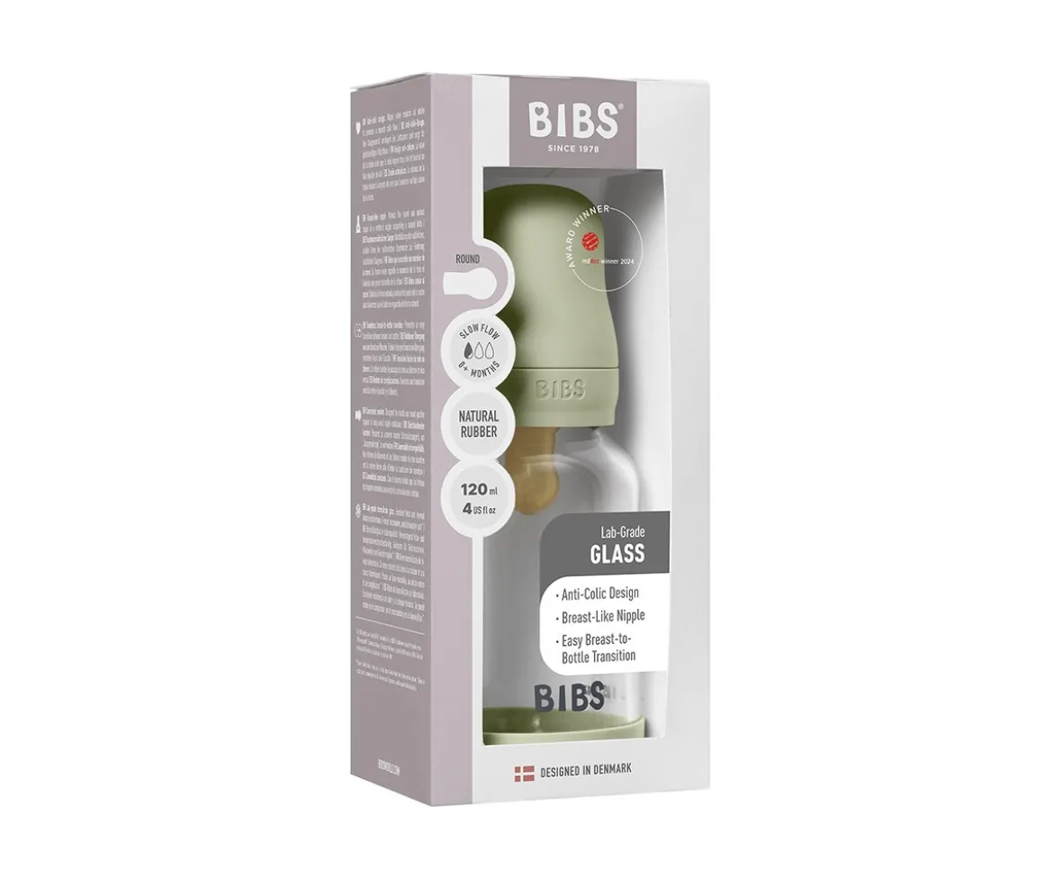 Biberón Cristal BIBS Sage 120ml