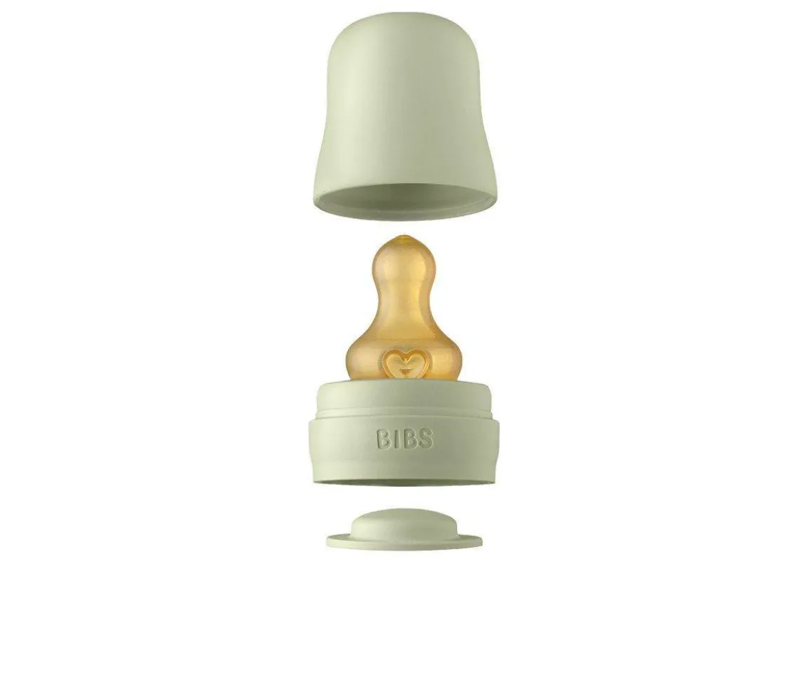 Biberón Cristal BIBS Sage 225ml + Funda Biberón Large