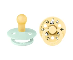 BIBS x Moomin 2 Chupetes Colour Round Sailing/Nordic Mint Mix