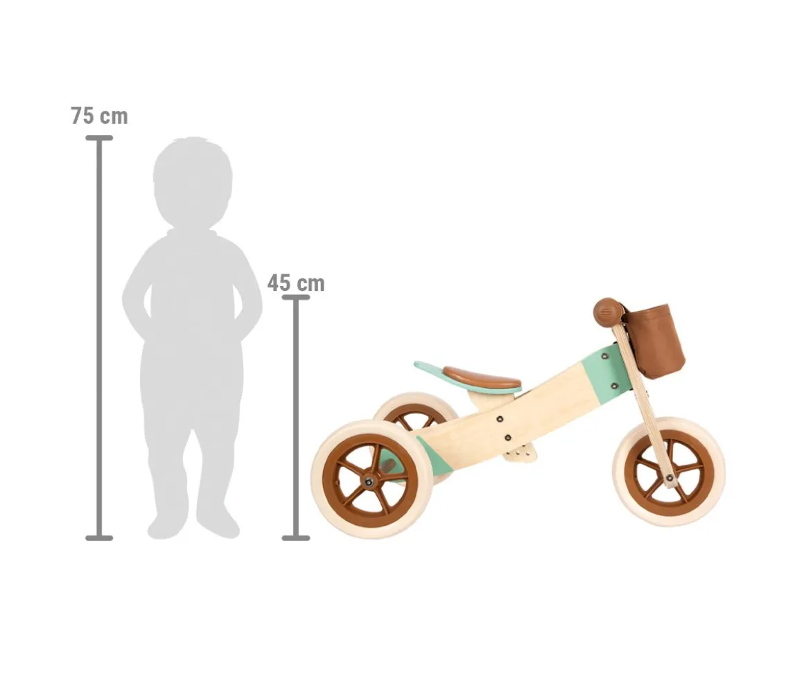 Bicicleta Aprendizaje y Triciclo Maxi Caramelo